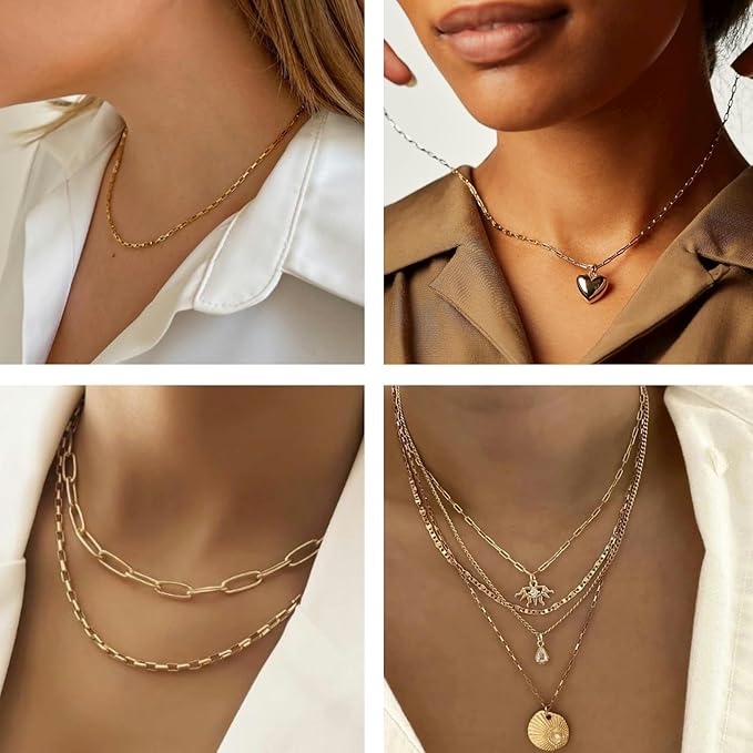 KYUNHOO 16.4 Feet/5M Gold Plated Box Chain Bulk Stainless Steel Jewelry Making Chains 3MM Thin Square Link Jewelry Chains for Necklace Bracelet DIY with Jump Rings and Lobster Claps