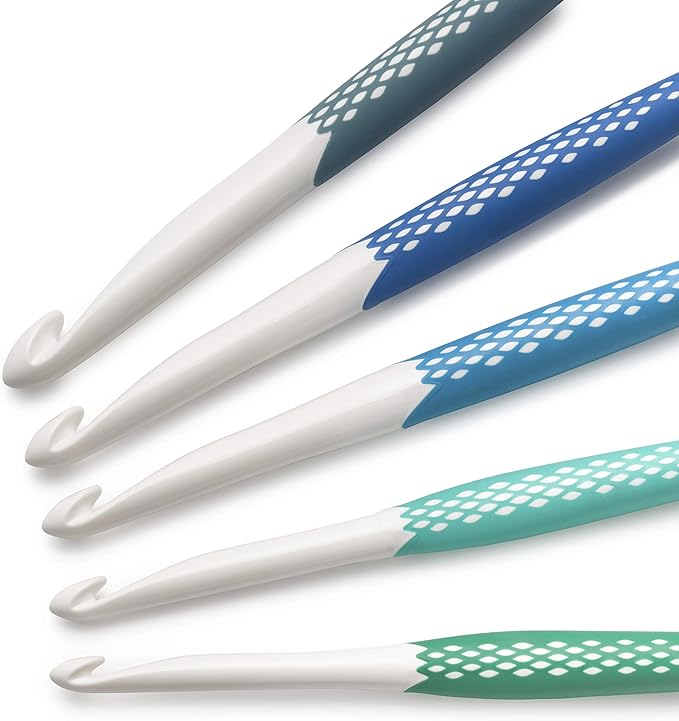 prym ergonomics crochet hook set, large (7mm, l, m, n, o)