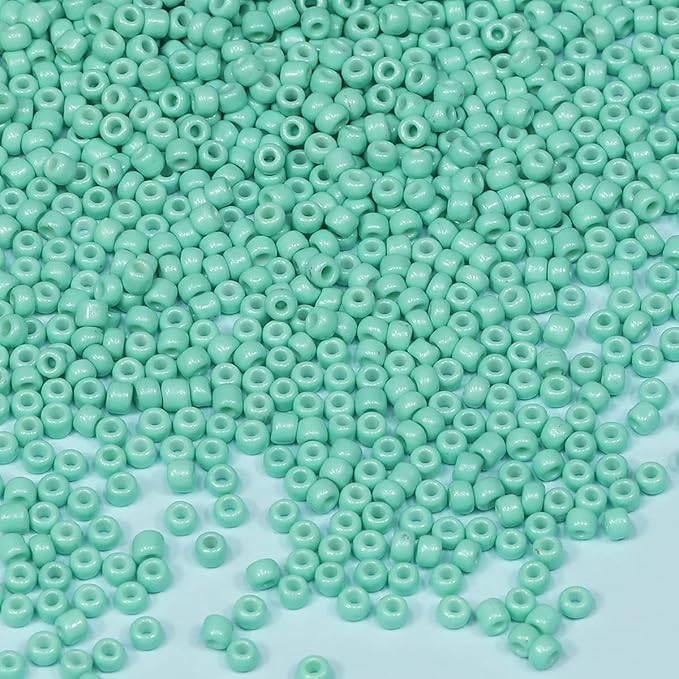 Bala&Fillic Turquoise Color 3mm Seed Beads About 3600pcs/100Grams in Bag, 8/0 Glass Craft Beads for Making Bracelet and Necklace (Turquoise)