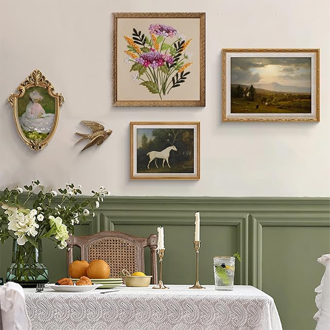 COCOMOX Full-Blown Flowers Embroidery Kit for Beginners, 3 Sets Floral Hand Craft Embroidery Kits,DIY Needlepoint Cross Stitch, Easy to Follow with Video Instructions