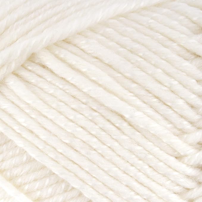 JubileeYarn Chunky Melody Yarn - 100g/Skein Bulky Wool Blend - White - 2 Skeins