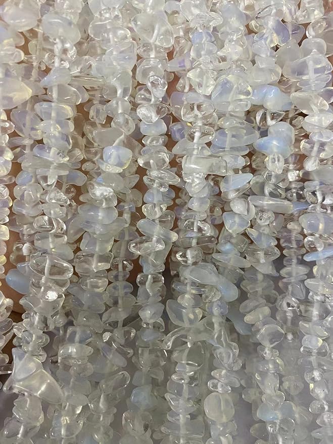 5-8mm Natural Opalite Gemstone Chips Beads Healing Crystals Waist Bracelets Necklace Kit Irregular Stone DIY Crafts Design Jewelry Making