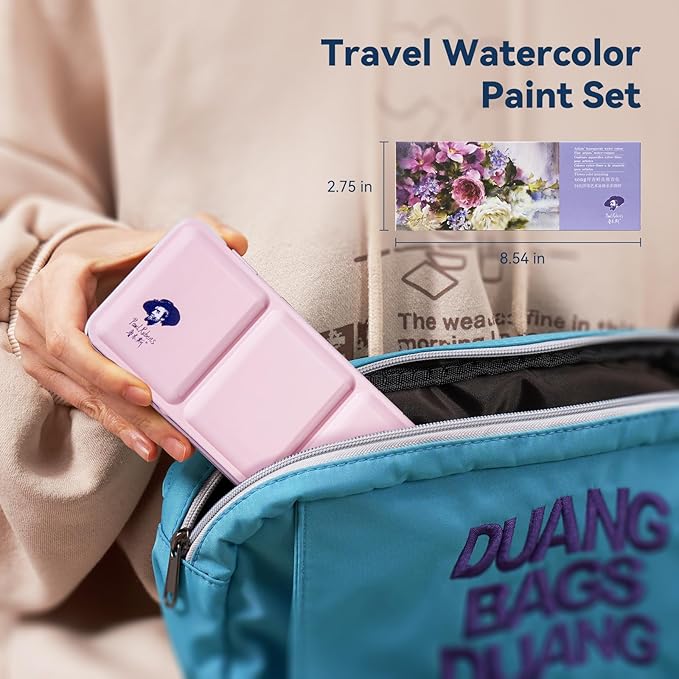 Paul Rubens Watercolor Paint Set Artist Grade, 24 Vivid Floral Colors with Portable Metal Box for Artists, Beginners, Hobbyists, Students