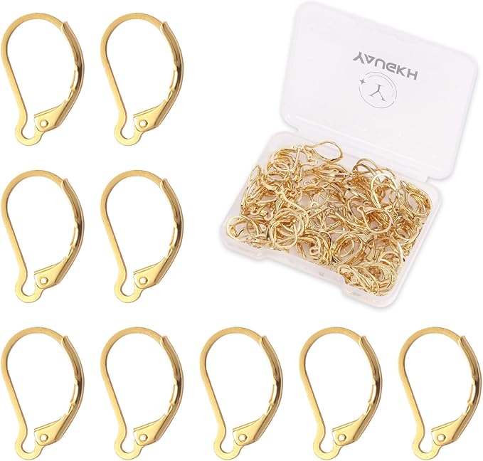 yaugkh 14k gold filled leverback french ear hooks hypoallergenic tarnish resistant dangle findings for jewelry making supplies
