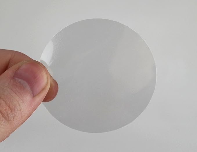 chromalabel 2 inch clear round stickers, 1000/roll, polystyrene, ideal for envelope sealing, shipping packages, library supplies