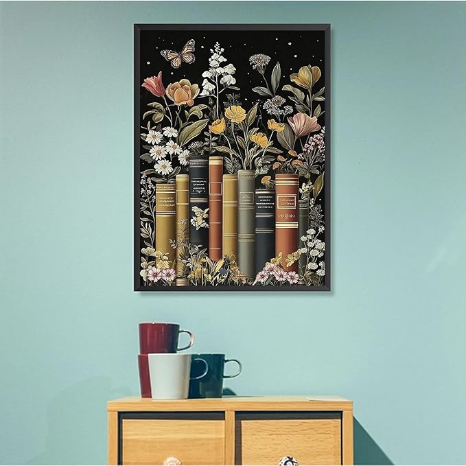 ARPADAMO Diamond Art Kits for Adults,5D Book Diamond Painting DIY Flower Diamond Art Diamond Painting Kits for Adult,Round Full Drill Diamonds, Diamond Art Kits for Home Decor-12x16inch
