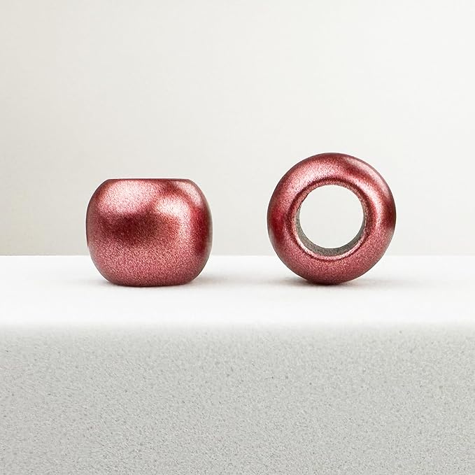300 acrylic large hole beads for crafts 10mm x 12mm acrylic barrel beads with 5.7mm large hole, matte red