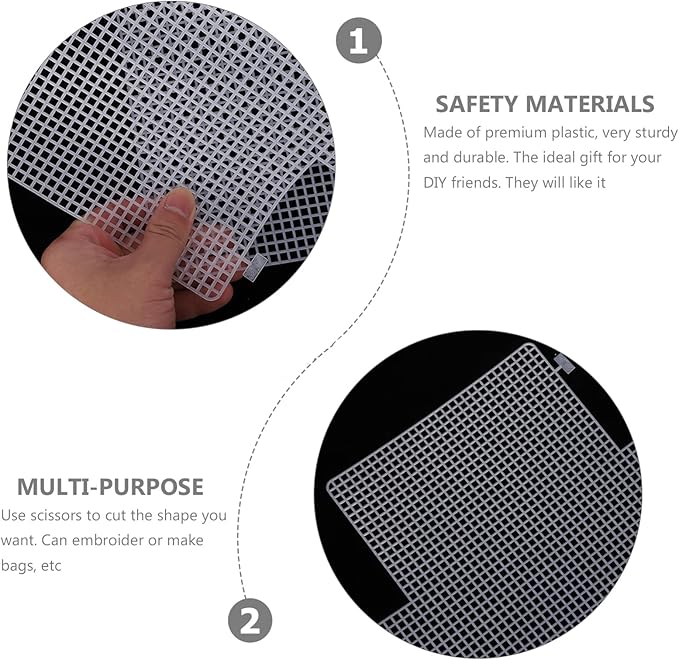 EXCEART 12 Pieces Mesh Clear Plastic Canvas Sheets Crossbody DIY Sewing Kit Form Cross Stitch Kits for Making Handmade Purse Bag Crafting, Yarn, Knit and Crochet Projects Accessory