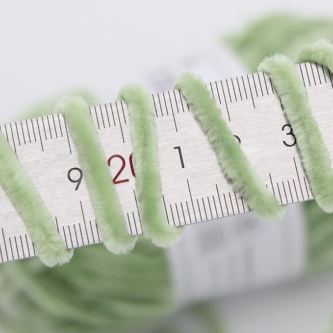 NICEEC 2 Skeins Soft Chenille Yarn Blanket Yarn for Knitting Fancy Yarn for Crochet Weaving DIY Craft Total Length 2×255m (2×279yds, 2×150g)_Mint Green