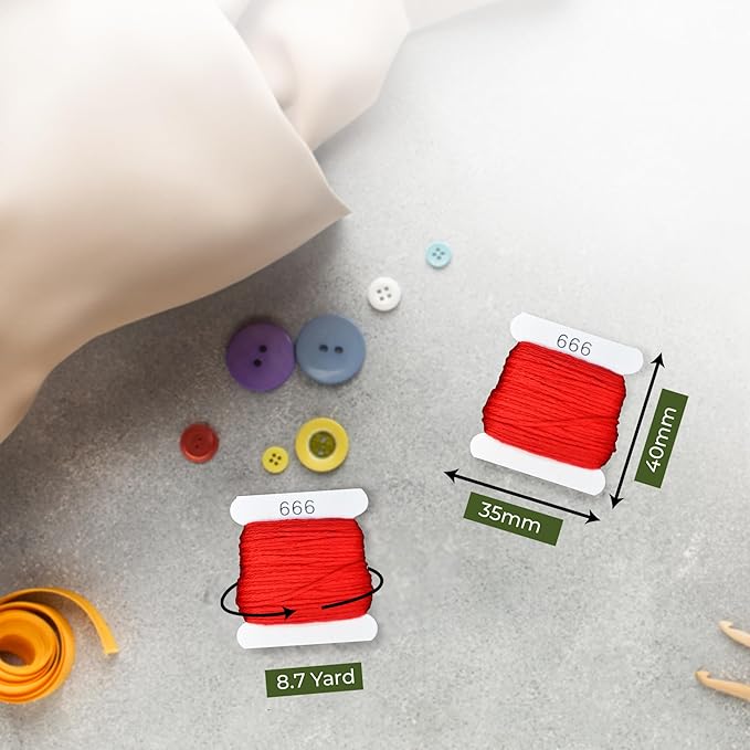Embroidery Floss Kit and Refills - Cotton Threads - DMC Color Coding for Cross Stitch, String Crafts, Friendship Bracelets