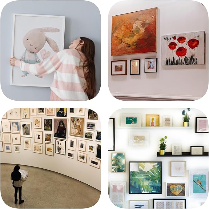 251Pcs Picture Hanging Kit, Include 50 Sawtooth Picture Hangers, 50 D Rings, 150 Screws and Screwdriver, Heavy Duty Picture Frame Hanging Hardware for Wall Artworks Frame Canvas Mounting