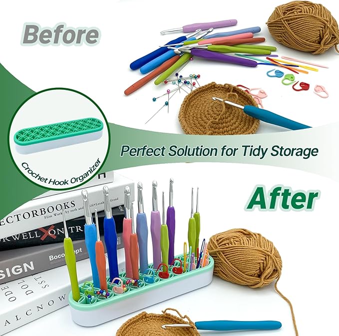 Silicone Crochet Hooks Holder, Crochet Hooks Organizer, Makeup Brushes Organizer, Silicone Pen Holder, Crochet Stuff Storage, Crochet Gifts