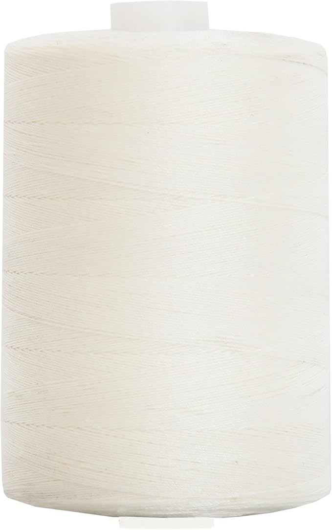 Threadart 100% Cotton Thread | for Quilting, Sewing, and Serging | 1000M Spools 50/3 Weight | Winter White 3865