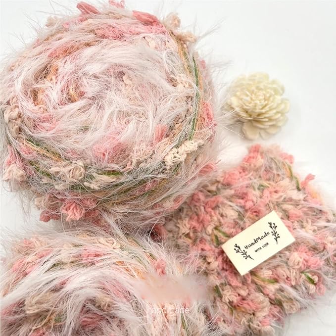 Hand Spun Art Yarn 6 Pack of 50g/Skein with Hand Blended Colorful Handmade for Jewelry Making, Junk Magazines Knitting Crafts Textile Decorative Tassels Card Making