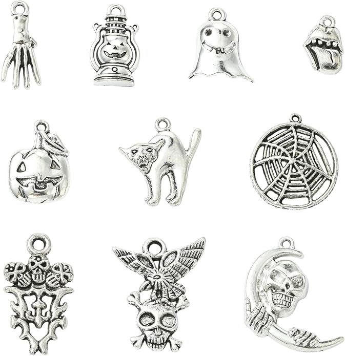 Antique Silver Cross Drink Insect Animal Theme Charms for DIY Jewelry Bracelet Necklace Earring Keychain Decor