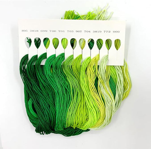 1 Pieces Cross StitchEmbroidery Floss,100% Eco-Cotton Cotton Premium Skeins, Ideal for Arts & Crafts (Green Series 67891)