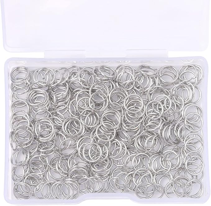 Platinum Plated Jump Rings Non Tarnish 7mm 300pcs for Jewelry Making Findings