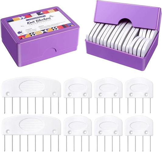 40 Pcs Knit Blockers & Pins Kit, Knit Blocking Combs for Blocking Knitting, Crochet, Sewing Lace or Needlework Projects Tool Device