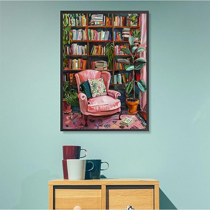 ARPADAMO Diamond Art Kits for Adults,5D Books Diamond Painting DIY Vintage Boho Diamond Art Diamond Painting Kits for Adult,Round Full Drill Diamonds, Diamond Art Kits for Home Decor-12x16inch