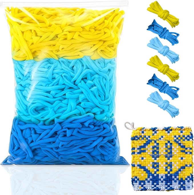 600 PCS Weaving Loom Refill Loops, Potholder Loops for 7-10 Inch Loom, Weaving Bands DIY for Kids, Ideal Gifts for Girls Ages DIY Crafts Supplie (3 Fresh Colors (600 Loops))
