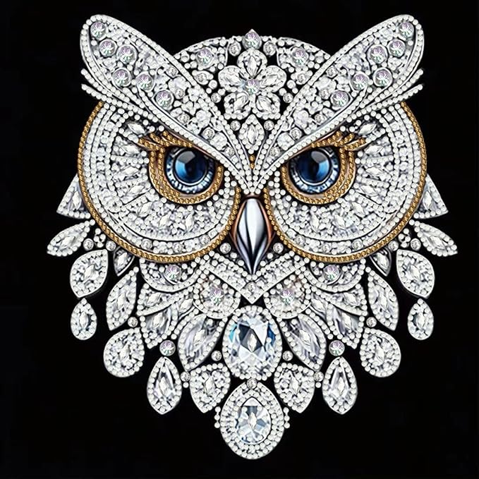 GEMFAMILY Owl Diamond Painting Kits for Adults,5D Diamond Art Kits for Special Shape,DIY Crystal Rhinestones Diamond Dots Gem Art Craft for Home Decor 11.8 x 11.8 inch
