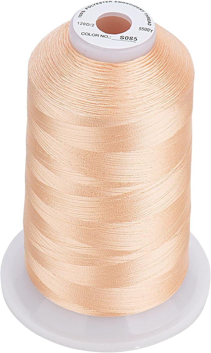 Simthread - 33 Selections - Various Assorted Color Packs of Polyester Embroidery Machine Thread Huge Spool 5500Y for All Sewing Embroidery Machines - 3 Flesh Colors