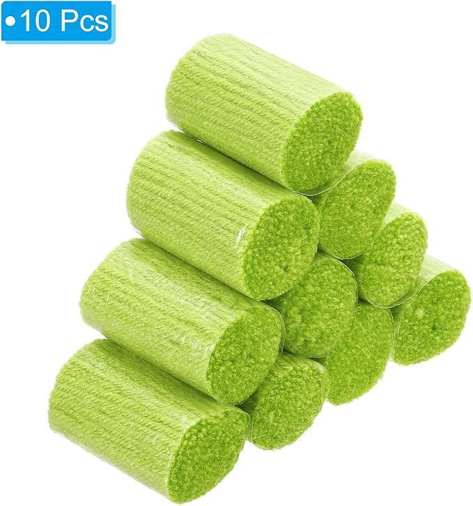 PATIKIL 10 Rolls Latch Hook Yarn Kit, Precut Rugs Making Crochet Bundles for Adults Beginners Tapestry DIY Craft, Light Green