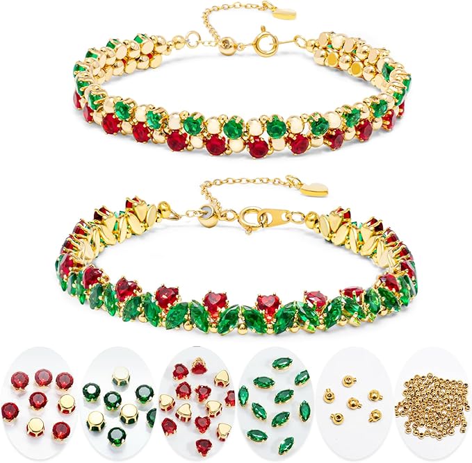 Jewelry Making Kit,Crafts Kits for Adults, Jewelry Making Supplies Kit,Rhinestone Bracelet for Women,Tennis Bracelets for Women,Jewelry Making Kit for Girls,Christmas Gifts for Girls or Grandkids