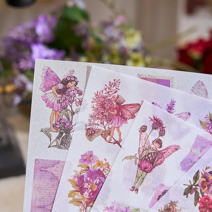 Pre-Cut Vintage Stickers for Journaling, 550+ Washi Sticker Book for Scrapbooking Ephemera for Junk Journal Supplies, Aesthetic Butterfly Flower Label Scrapbook Stickers for Adults DIY Arts Crafts