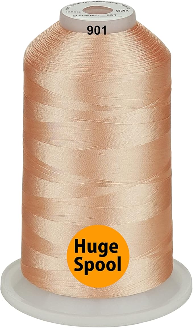 Simthread - 33 Selections - Various Assorted Color Packs of Polyester Embroidery Machine Thread Huge Spool 5500Y for All Purpose Sewing Embroidery Machines - Skin Tone Color