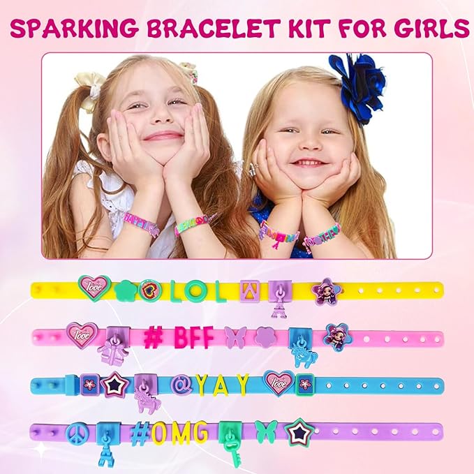 dupamind friendship bracelet making kit for girls, christmas gifts art & craft kits for kids, diy jewelry making kit, birthday present for ages 4-12, toy for age 4, 5, 6, 7, 8, 9, 10, 11, 12 years old