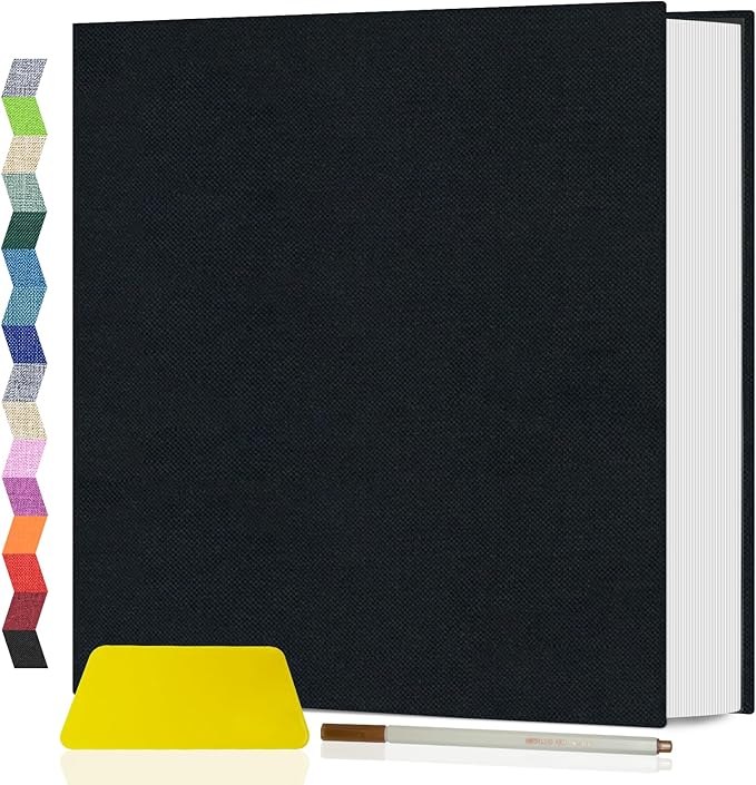 Popotop Photo Album Self Adhesive Scrapbook Album for 4x6 5x7 8x10 Pictures DIY Photo Book as Scrapbooking Supplies Kits, Birthday Gifts for Women Mom Wedding Baby Family Travel
