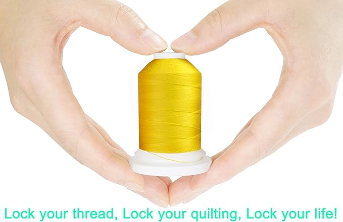 New brothread - 18 Options - Multi-Purpose 100% Mercerized Cotton Threads 50S/3 600M(660Y) Each Spool for Quilting, Serger, Sewing and Embroidery - 12 Bright Colors