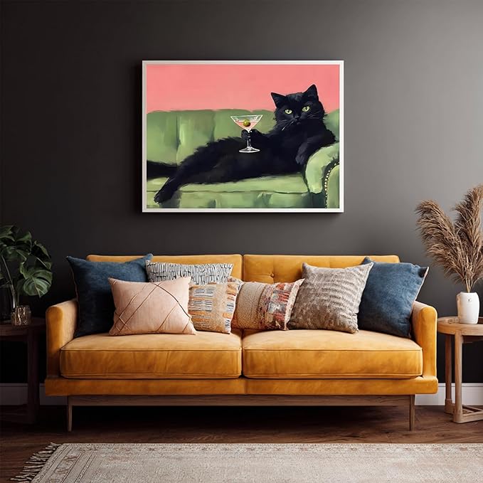 Mandun Cat Paint by Numbers for Adult,Cat Paint by Numbers Kit for Adults Beginners, DIY Acrylic Painting on Canvas for Home Wall Art Decor(16x20Inch