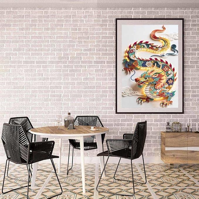 Dragon Special Shape Diamond Art Kits For Adults Beginners,DIY Crystal Rhinestones Diamond Painting Kit For Crafts For Adults,5D Diamond Art Painting Mosaic Making For Home Wall Decor 12 X 16inch