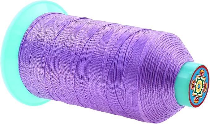 Mandala Crafts Size 207 630D T210 Bonded Nylon Thread - Lilac 800 YDs Tex 210 Heavy Duty Sewing Threads for Leather, Jeans, Weaving, Outdoor Marine Upholstery