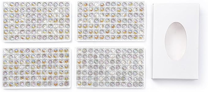 336 pcs 8mm Wholesale Crystal Briollete Rondelle Beads AB Glass Crystal Beads for DIY Jewelry Making 68 Faceted Assorted 8 Color Choices with Box(Phantom Purple)