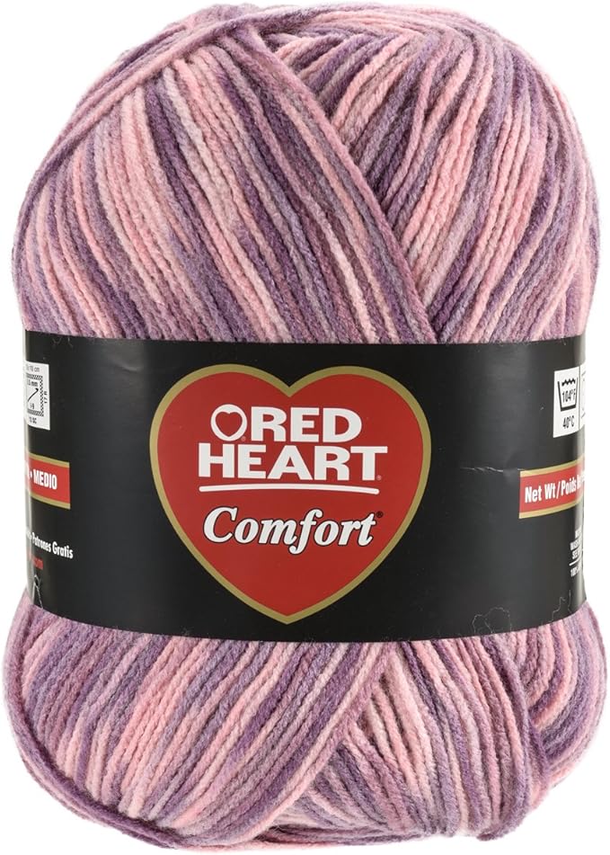 RED HEART Comfort Yarn, Shaded Rose Print