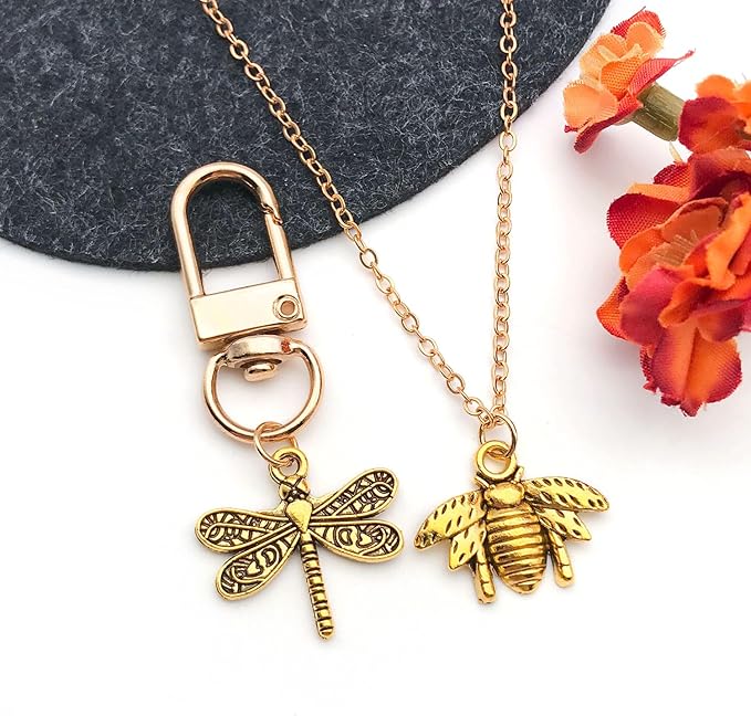 WOCRAFT 60pcs Antique Gold Butterfly Bracelet Charms for Jewelry Making Sets DIY Necklace Bracelet Keychain Crafting Charms Kit Craft Supplies (SN846)