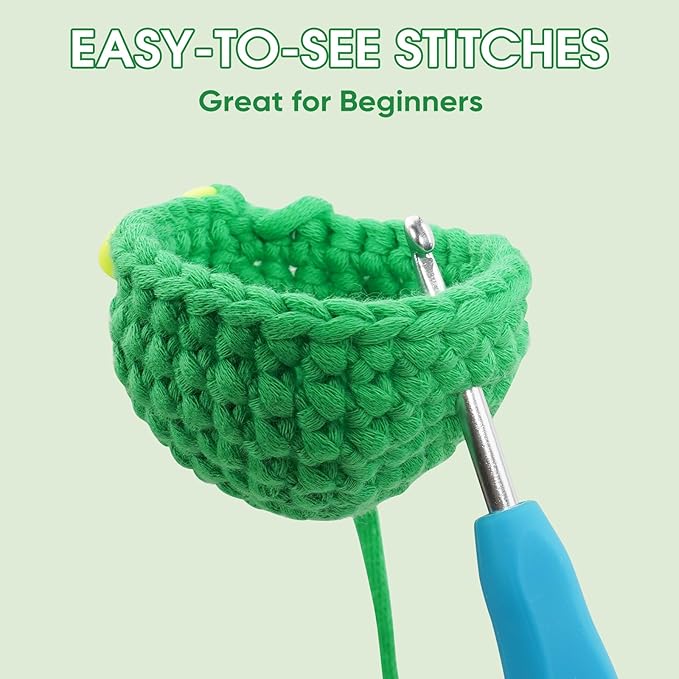 Easy Crochet Yarn for Beginners, 3 Pack × 1.8 oz Beginner Yarn for Crocheting & Knitting Thick and Soft, Owl Amigurumi Crochet Kit with Video Tutorials, Easy-to-See Stitches, Worsted Medium # 4