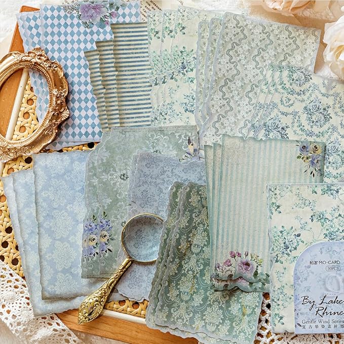 180 Sheets Vintage Scrapbook Paper, Journaling Scrapbooking Supplies, Antique Aged Looking Background Paper for Junk Journals Card Making Mixed Media Decoupage Craft Arts Deco