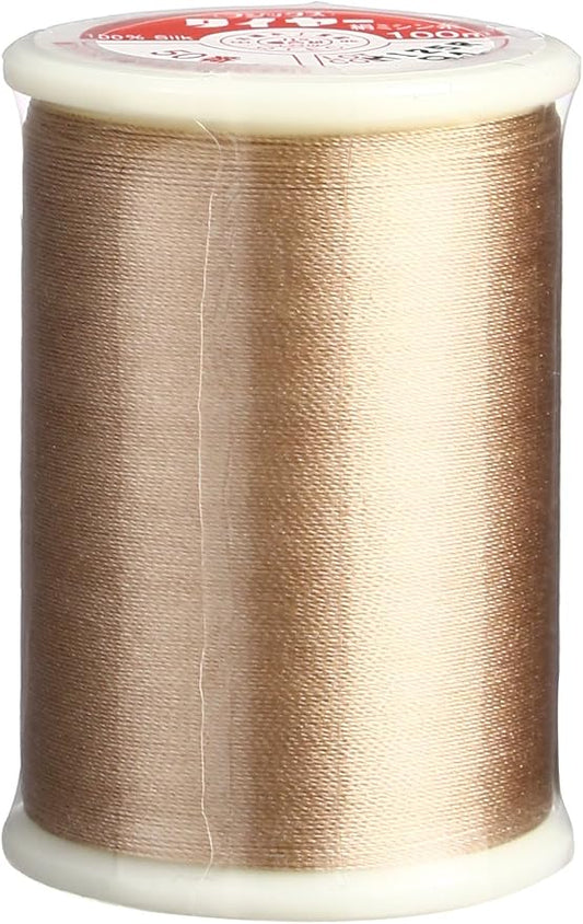 Superior Threads Tire Silk #50 3-Ply 50-Weight High Sheen Silk Embroidery Quilting Sewing Thread - 109 Yard Spool (#094 Soft Hazel)
