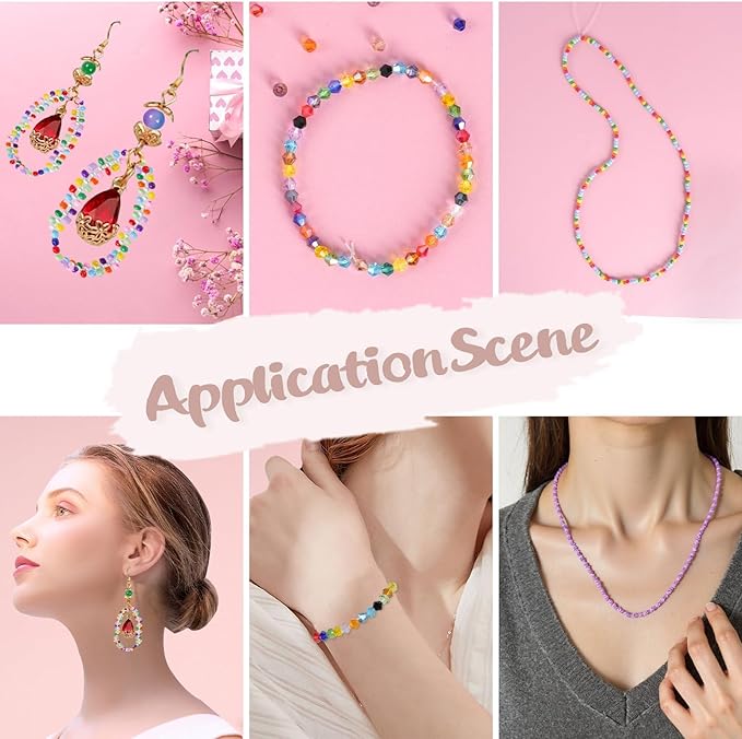 Glass Seed Beads for Jewelry Making, 8800pcs 3mm Small Beads for Bracelets, Friendship Bead Bracelet Kit for Valentine's Day DIY Crafts Gifts, Women, Adults