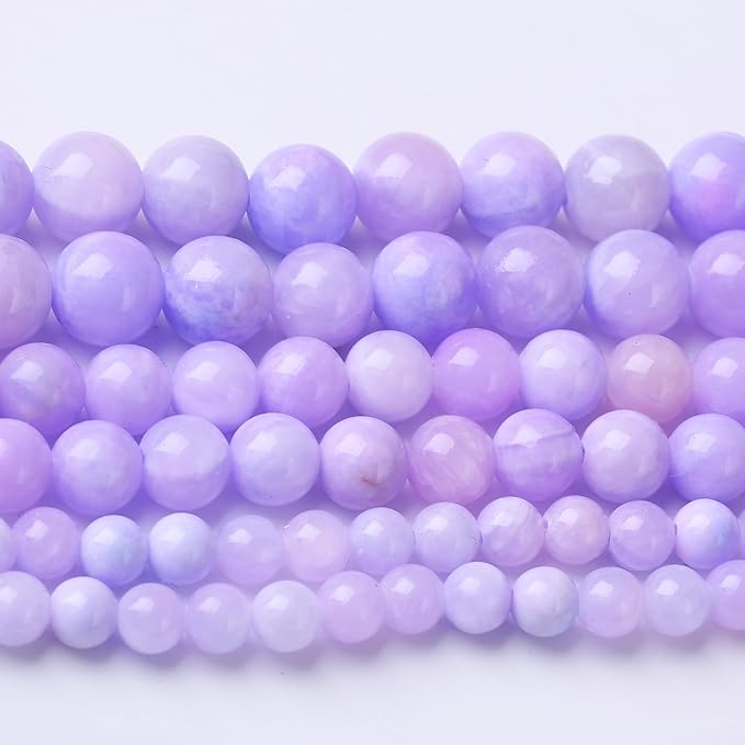 Purple Persian Jade Stone Beads for Jewelry Making Gemstone Round Crystal Bracelet Necklace 1 Strand 15.5inch 31PCS 12MM