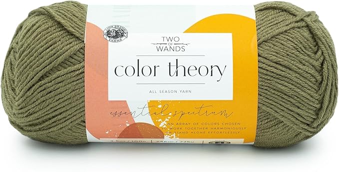 Lion Brand Yarn, Color Theory Worsted Weight Yarn for Knitting and Crochet, Caper, 1 Pack, Acrylic Fiber with Modern Color Palette, Perfect for Sweaters, Hats and Cozy Blankets