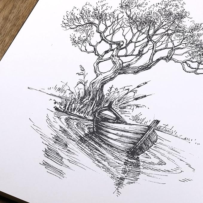 Sketchbook - Hardcover Sketch Pad, 8.5" x 11", Durable Sketch Book for Professional Adults, Artists and Amateurs, 68 lb/110 GSM, 58 Sheets, Use with Pens, Pencils, Sketching Stick