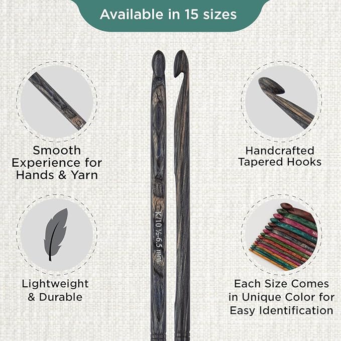 KnitPro Dreamz Single-Ended Crochet Hook | US Size K (6.5mm)