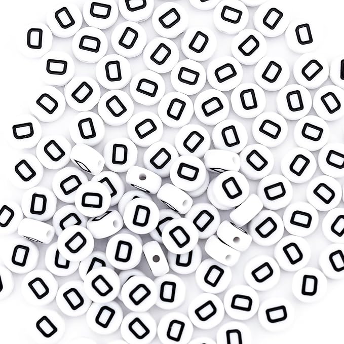 sunrica 300pcs round letter pony beads for friendship bracelets making 4x7mm individual flat alphabet beads d