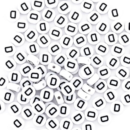 sunrica 300pcs round letter pony beads for friendship bracelets making 4x7mm individual flat alphabet beads d