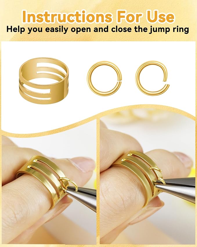FIVEIZERO 2400PCS Jump Rings Kit for Jewelry Making Supplies & Necklace Repair with Silver & Gold Jump Rings, Lobster Clasps, Pliers, Tweezer & Opener, Jewelry Repair Kit for Earrings and Charms ﻿